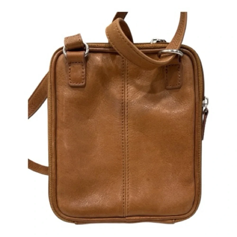 Fossil Men's Brown Leather Messenger Bag
